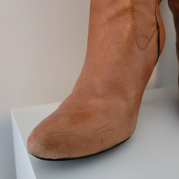 Cognac Leather Boots - Picture 3 of 8